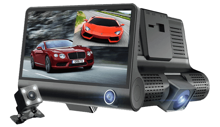 Cámara De Auto Triple Cabina Frente Y Reversa Fullhd Camara 9