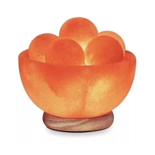 Lámpara Sal Himalaya Con 5 Bolas Dimmer - Decoración Natural