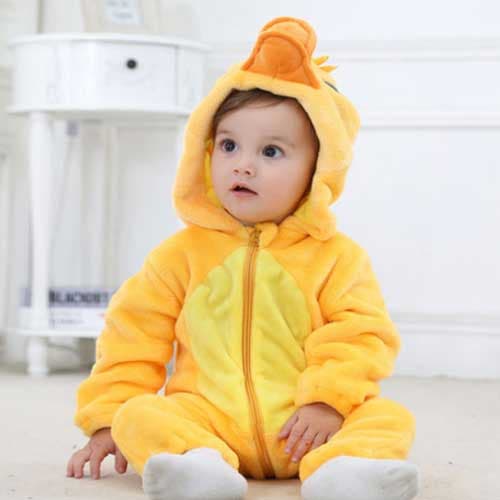 Pijama Enterito Pato Abrigado Bebe Mameluco