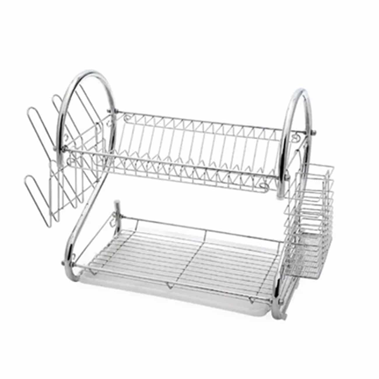 Escurreplatos 2 Pisos Escurridor Cromado Cubiertos