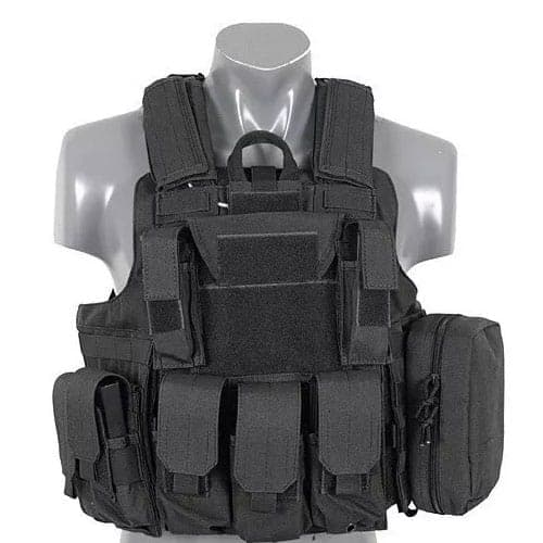 Chaleco Militar Táctico Elite Pro Bolsillos Negro