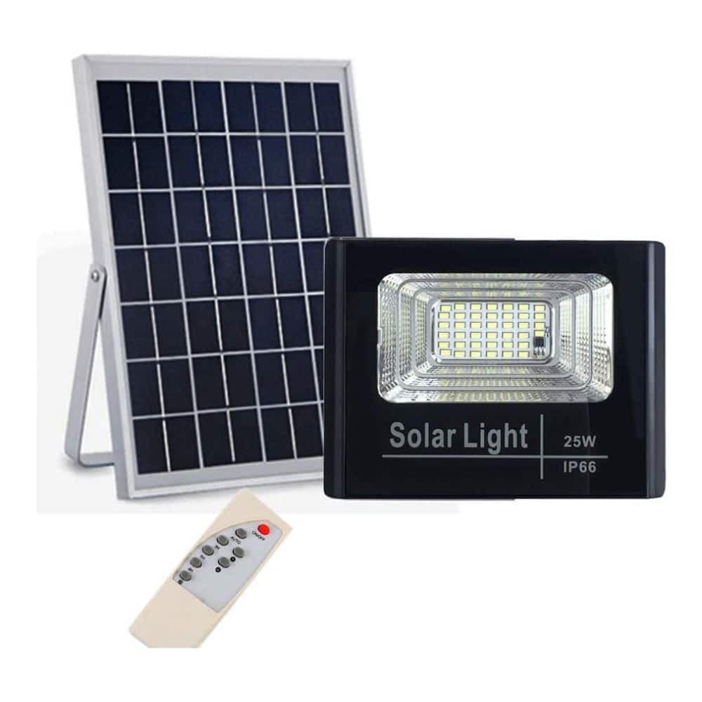 Foco Led Panel Solar 25w con Sensor y Control Remoto