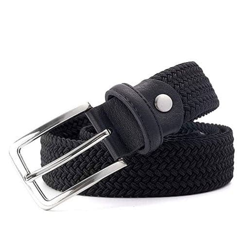 Cinturón Cinto Elástico Negro de Unisex 35 mm