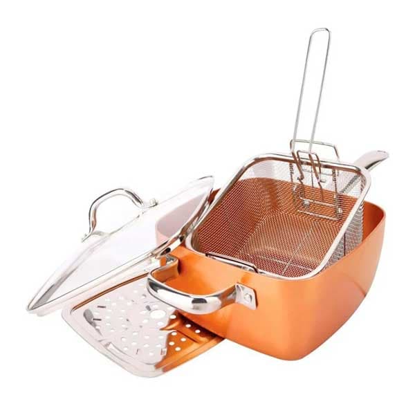 Juego Olla Sarten Inducción 4 en 1