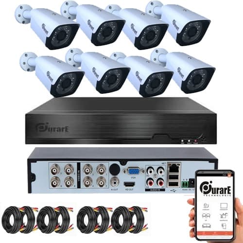 Kit Vigilancia Cctv 8 Camaras 2mpx Vision Nocturna