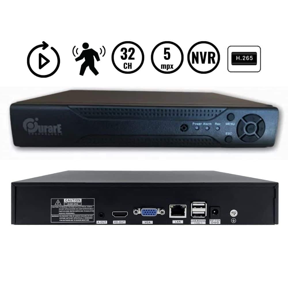 Nvr 32 Canales 5 Mpx Purare Technologic Camara Seguridad