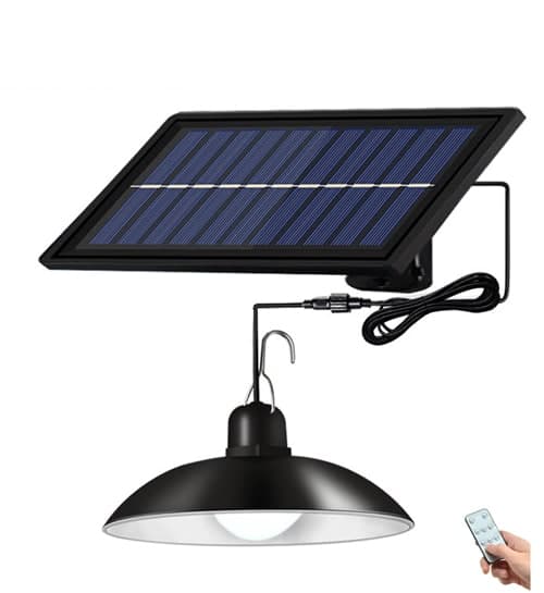 Foco Lampara Exterior Solar Led Con Control Fria