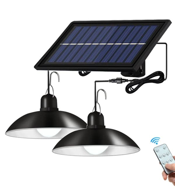 Foco Lampara Exterior Solar Led Con Control Fria