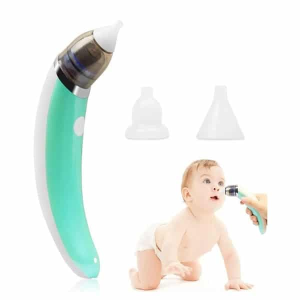 Aspirador nasal electrico para bebes con punta de silicona recargable USB succion suave y segura