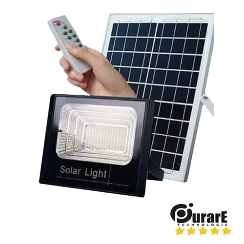 Foco Led Panel Solar 100w con Sensor y Control Remoto