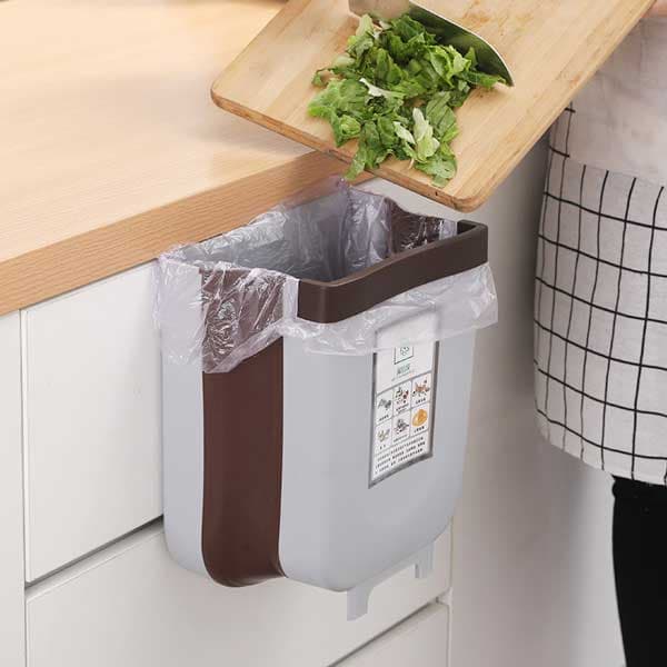 Cesto Basura Colgante Plegable Para Residuos De Cocina