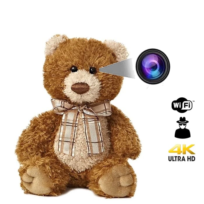 Cámara Espia Oso Peluche Niñera Wifi Audio 4k