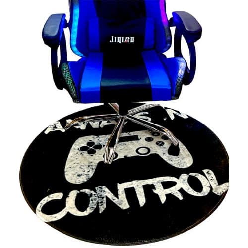 Alfombra Gamer Piso Redonda Grande 100cm Antideslizante