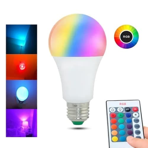 Lampara Led Control Remoto 10w Rgb 7 Colores