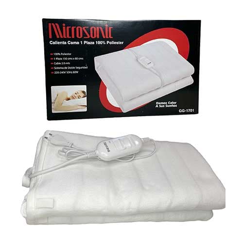 Calienta Cama 1 Plaza Poliester Microsonic