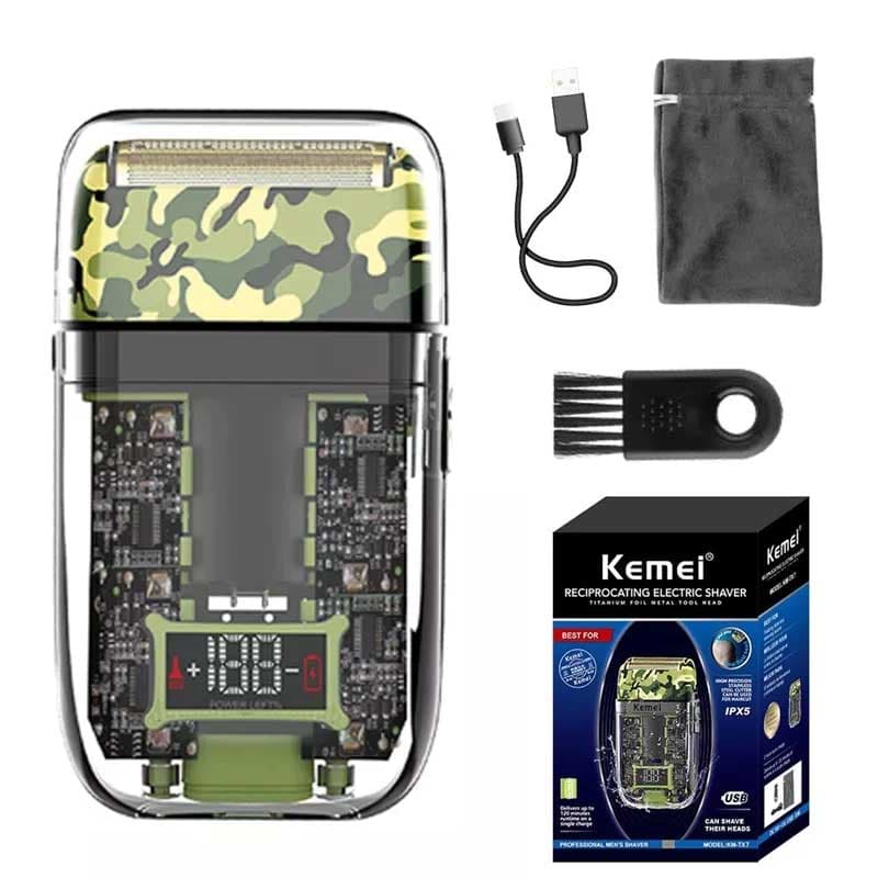 Afeitadora Recargable Con Pantalla Rasuradora Kemei Km-tx7