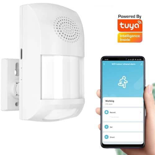 Sensor Con Sirena Movimiento Pir Interior Con App Wifi