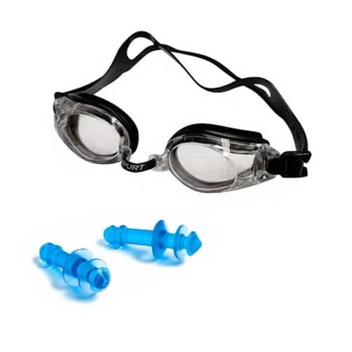 Lentes Natacion Silicona + Estuche y Tapones de Oido