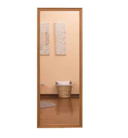 Espejo Pared 120 X 30 cm Alto Dormitorio Marco Marron
