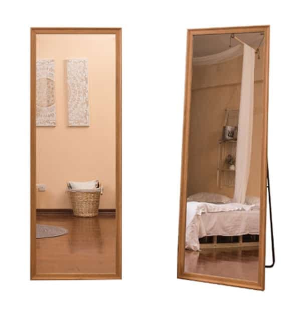 Espejo Pie 150 X 40 cm Alto Dormitorio Marco Marron