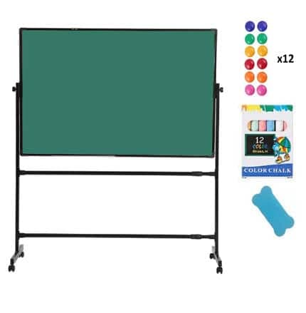 Pizarra Verde Magnetica 60 x 90 Tripode Ruedas y Accesorios