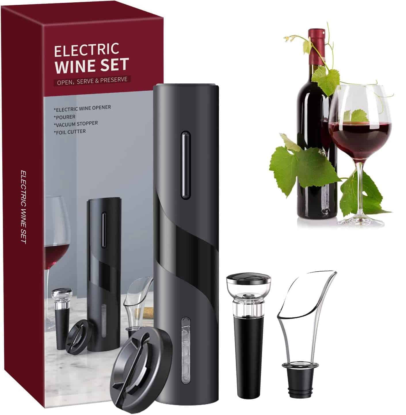 Destapador Sacacorchos De Vino Eléctrico Con Accesorios