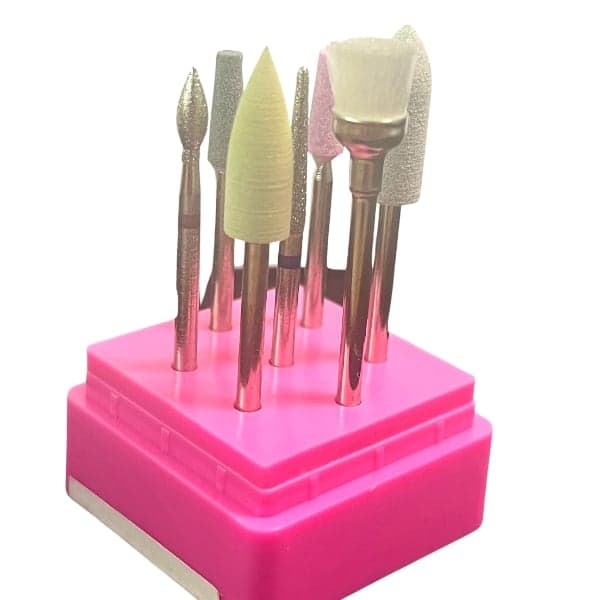 Kit 7 Fresa Ceramica Para Manicura Torno Uñas Gel Y Acrilico