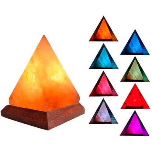 Lampara De Sal Piramide Con Color Himalaya Real Usb Portatil