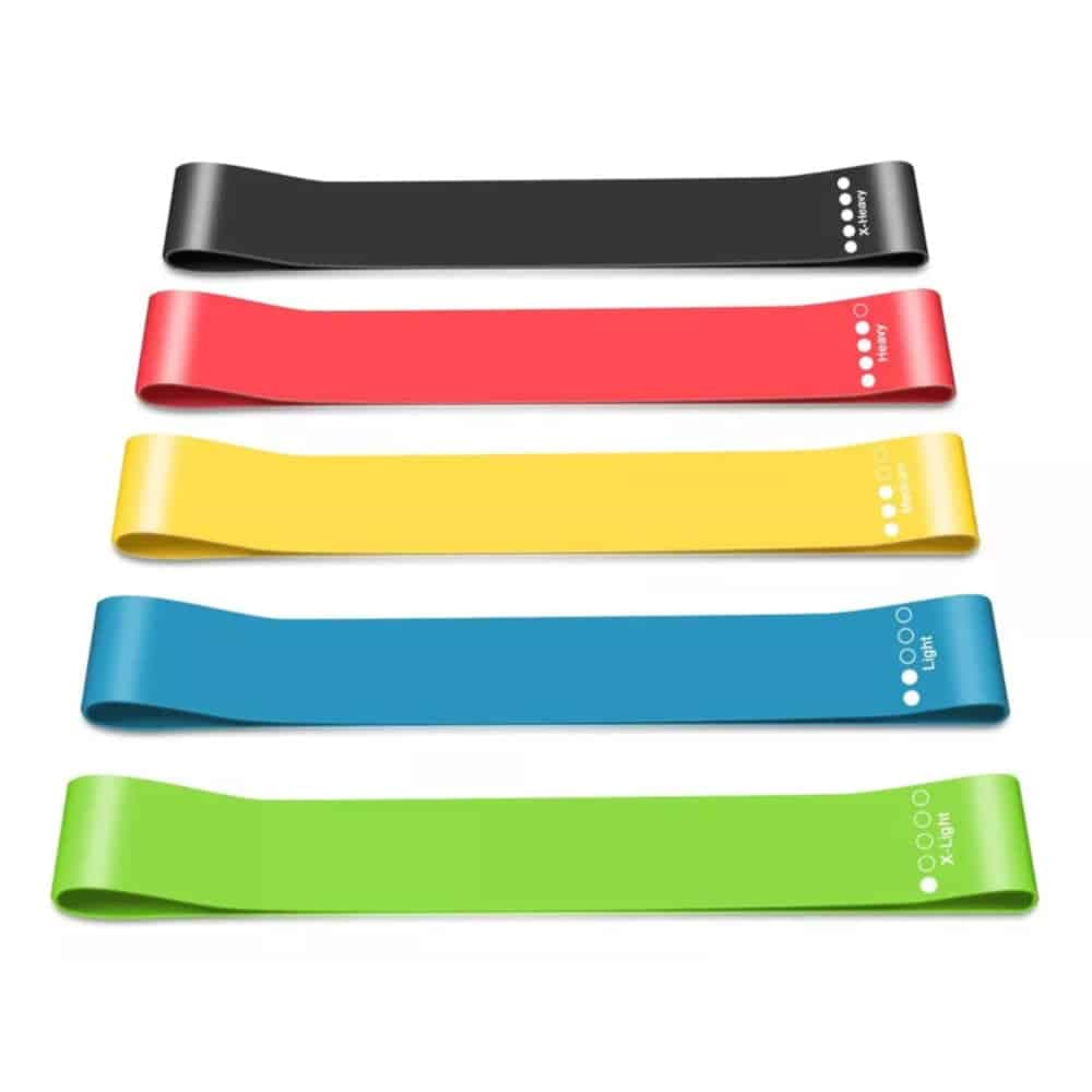 Set 5 Bandas Elásticas Entrenamiento Diferentes Resistencias