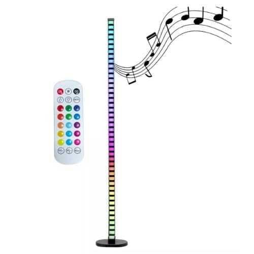 Lampara Barra Rgb Led De Pie Audioritmica Con Control 1.2mts