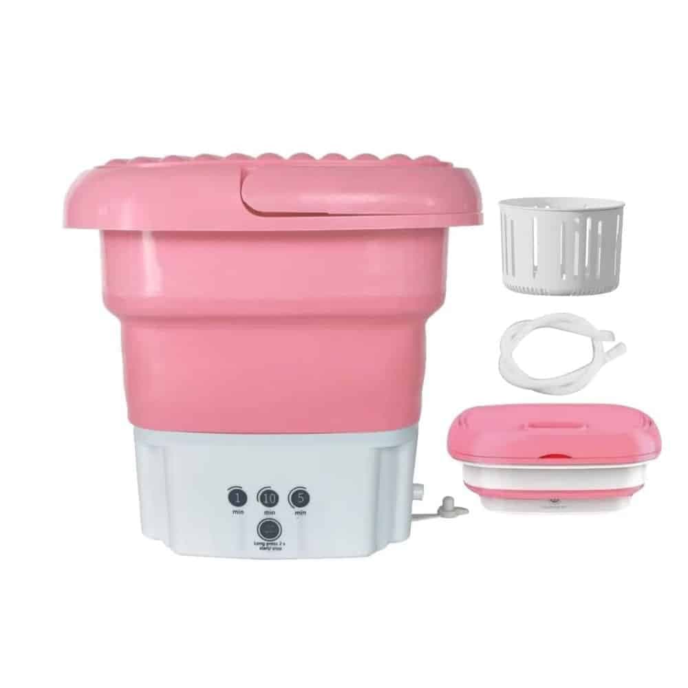 Mini Lavarropas Portatil Plegable Con Cubeta Secadora