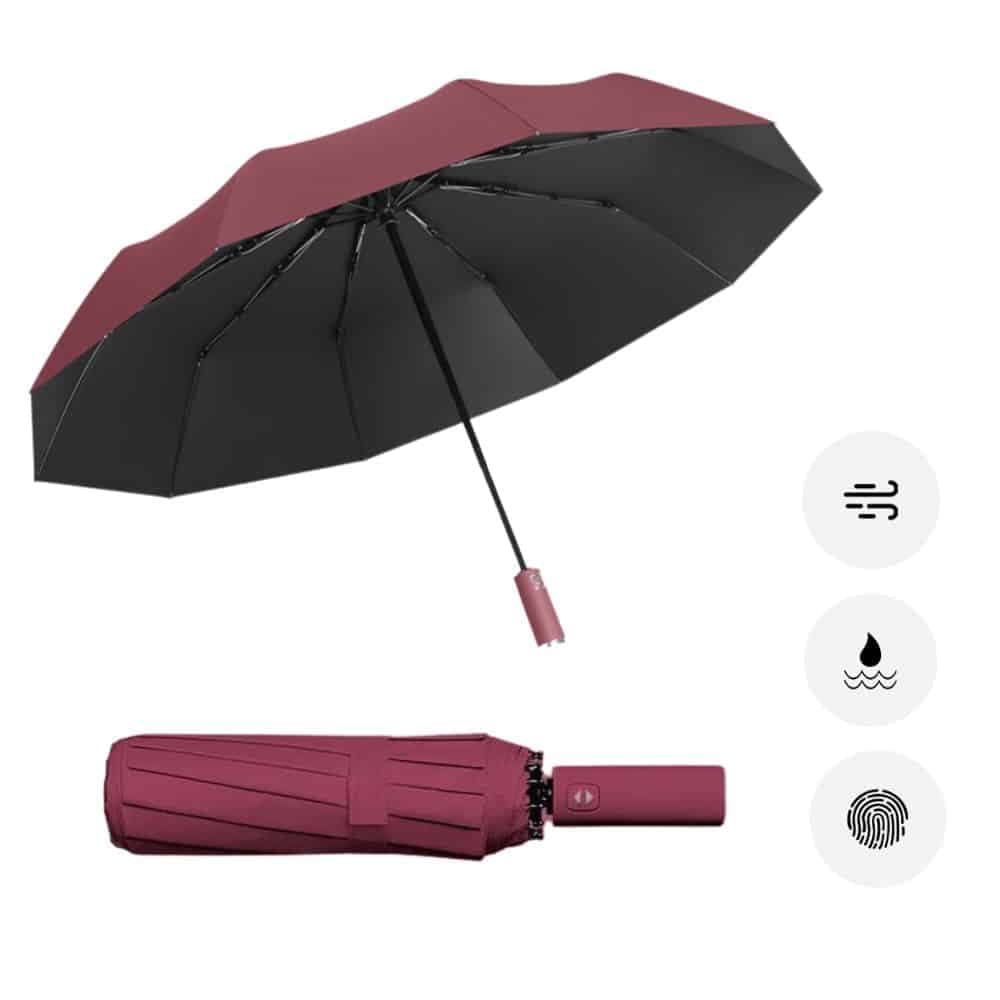 Paraguas Reforzado Automático Abre y Cierra Solo Con Estuche