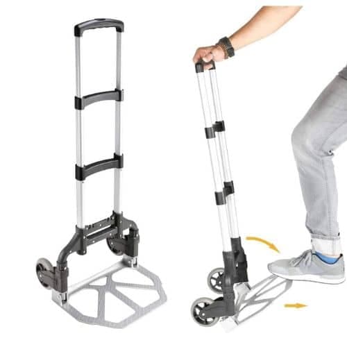 Carro Carrito Mano De Carga Plegable Aluminio 80kg