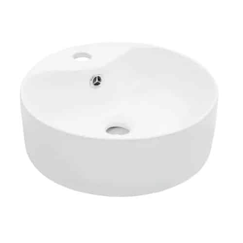 Bacha De Apoyo Redonda Con Agujero Griferia 40 X 40 X 14.5cm