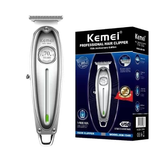 Maquina Cortapelo Barba Patilla Profesional Peluqueria Kemei