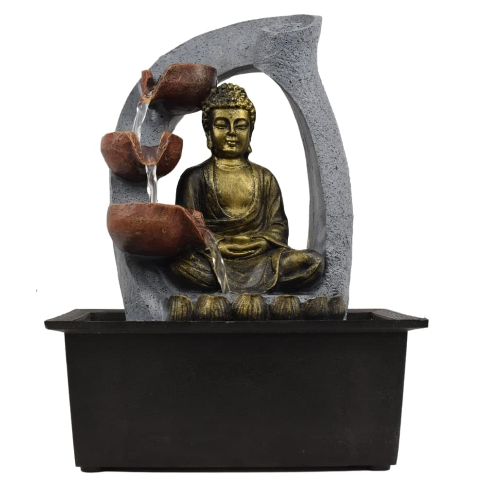 Fuente de Agua Cascada Buda Meditación 22cm