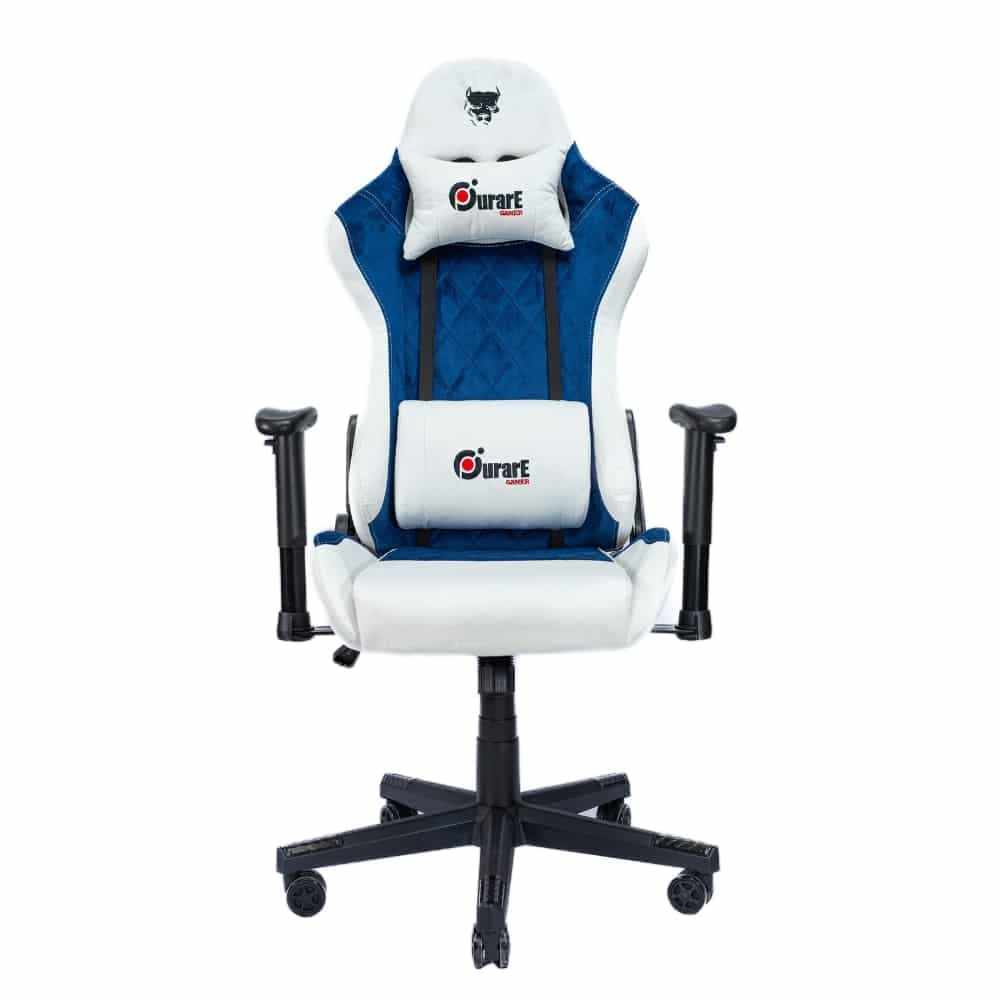 Silla Gamer de Escritorio Terciopelo Premium Azul