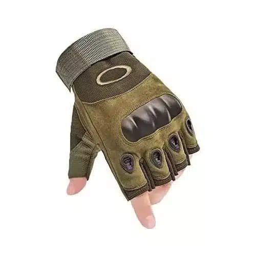 Guantes Tacticos Moto Militares Sin Dedos Con Goma Reforzado