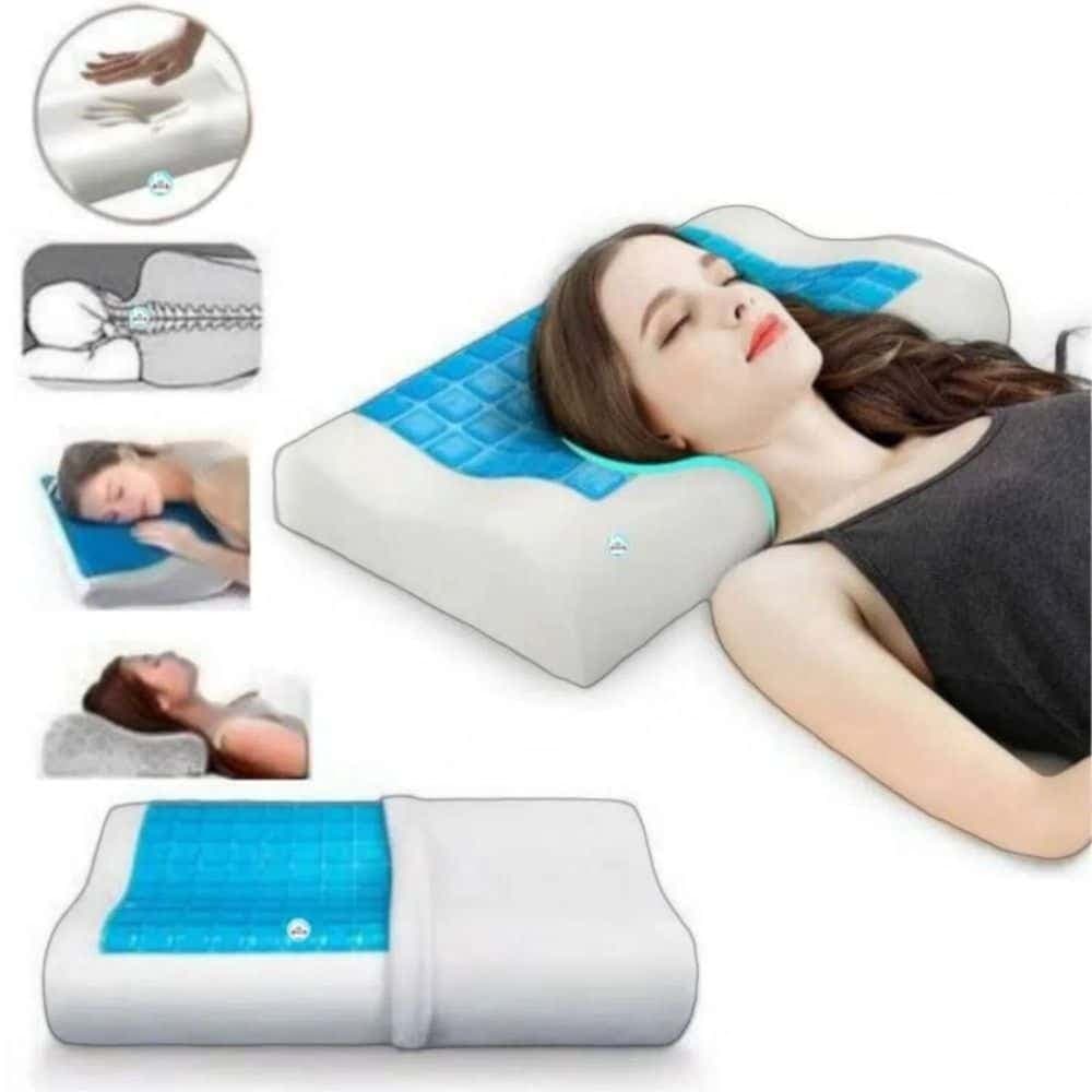 Almohada 49x30cm Viscoelastica Gel Refrescante Ergonomica