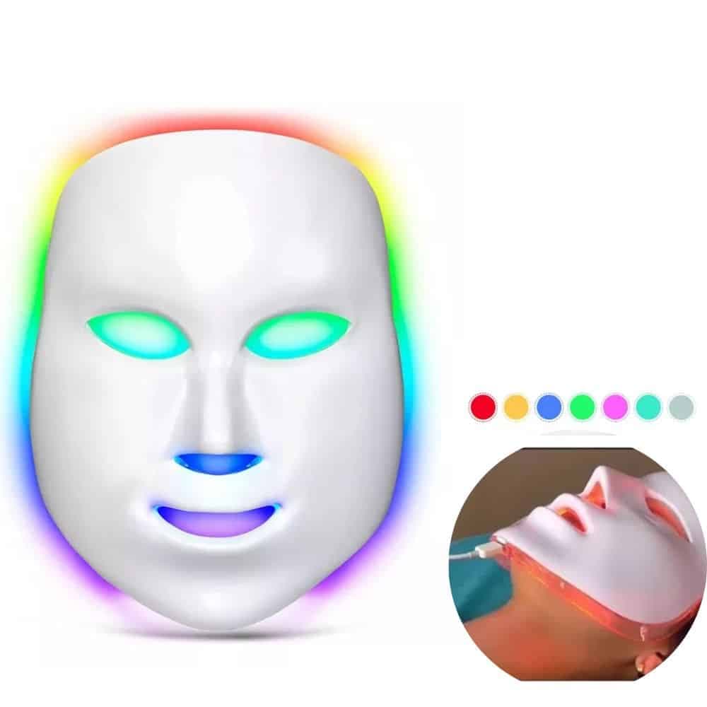 Máscara Facia Led 7 Colores Tratamento Fototerapia Belleza
