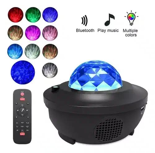 Proyector de Luces Colores Media Esferta con Bluetooth SD Contro Remoto