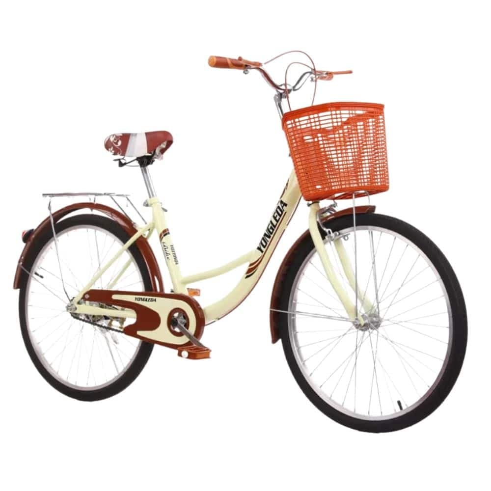 Bicicleta De Paseo Con Canasto Rodado 24 Asiento Comodo