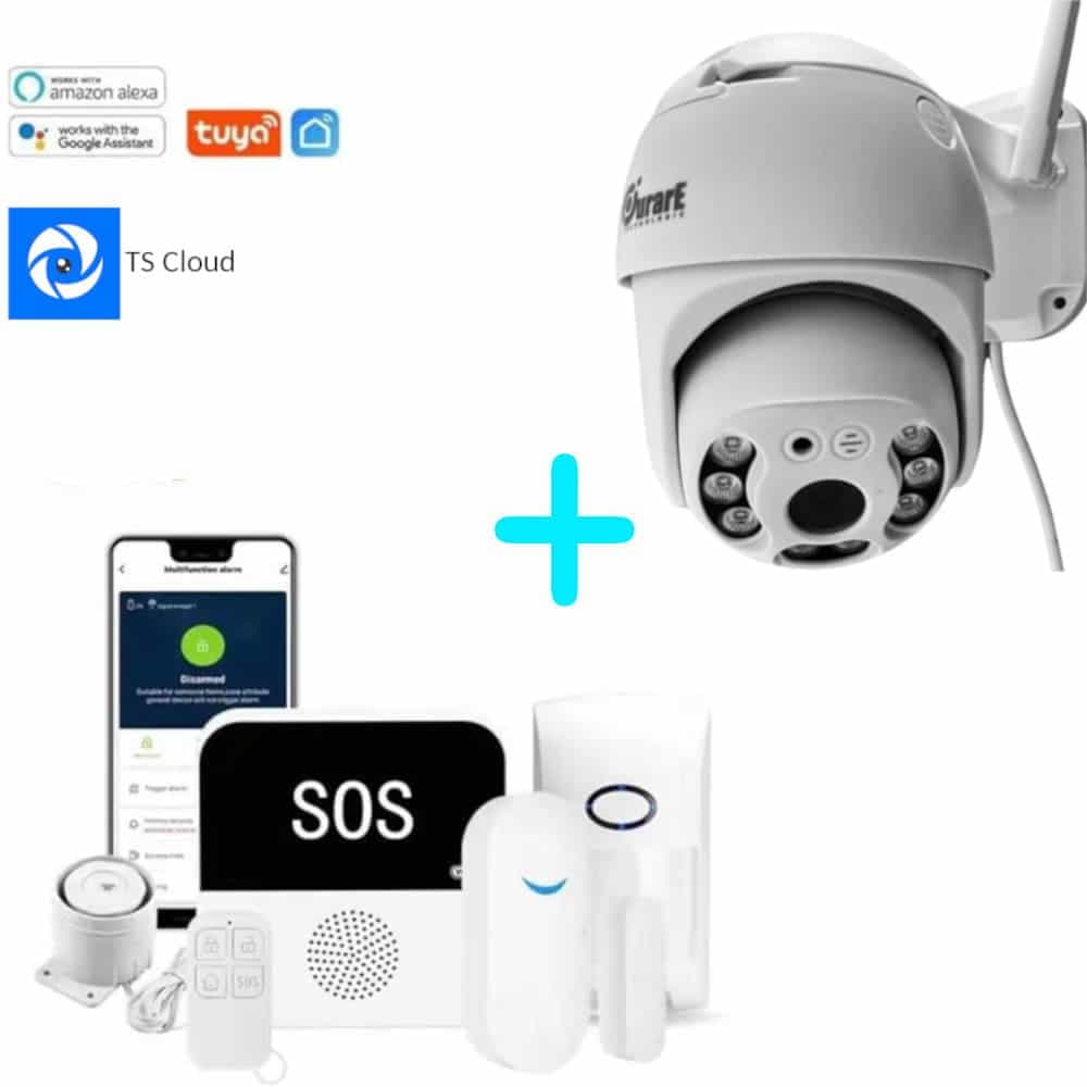 Combo Seguridad Camara Exterior Zero + Alarma Wifi Tuya