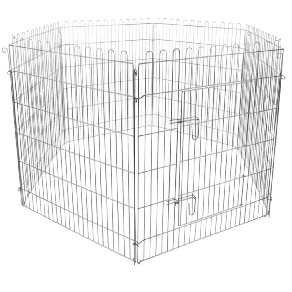 Corral de Metal para Perros y Gatos 115cm Diametro 62cm Altura