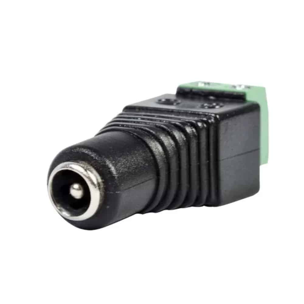 Conector 12v 2.1mm Hembra Con Borne Para CCTV