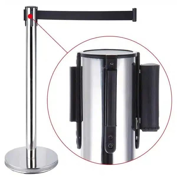 Cinta Poste Columna Separadora Fila Cola Aluminio