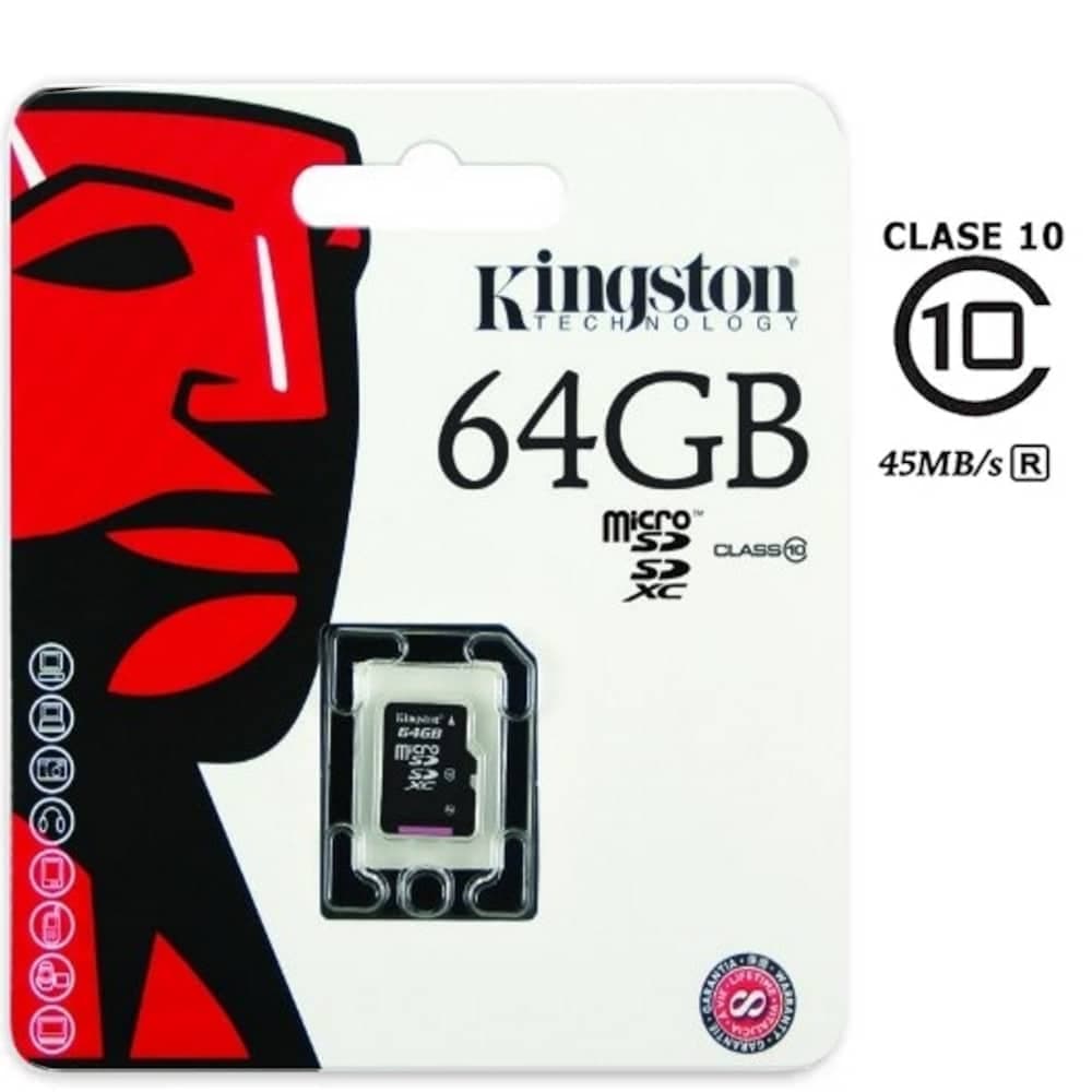 Memoria micro SD 64 Gb Clase 10