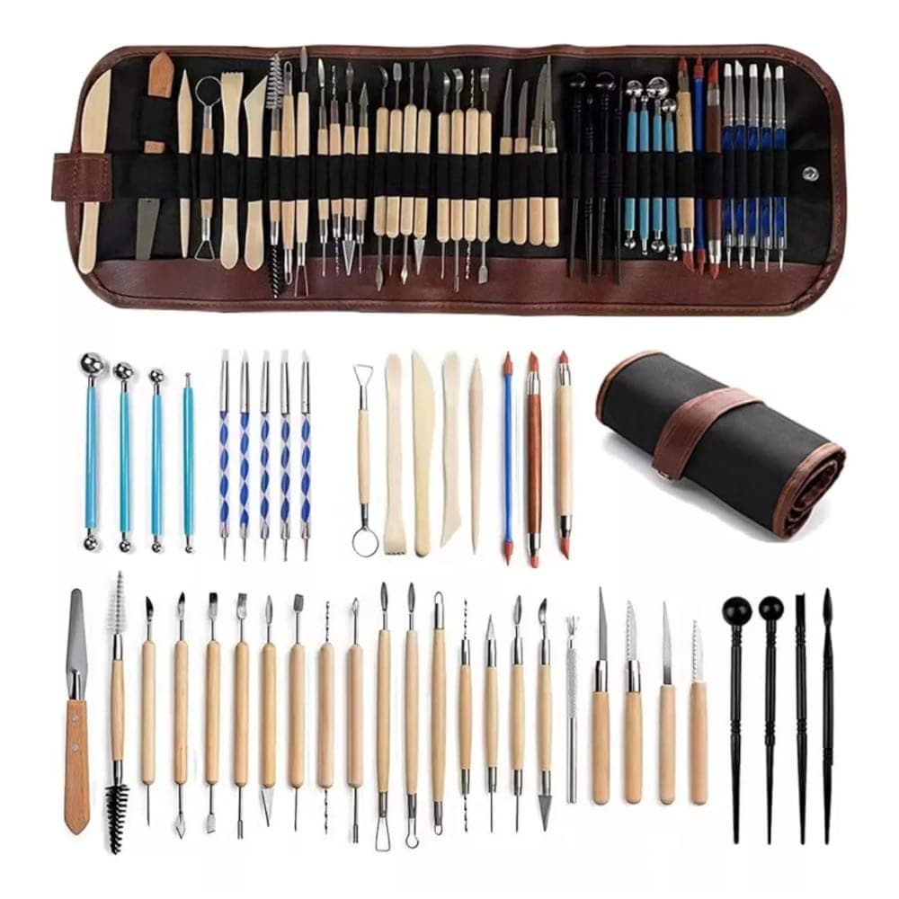 Set De Artesanía 43pcs Porcelana Arcilla Cerámica Con Estuche