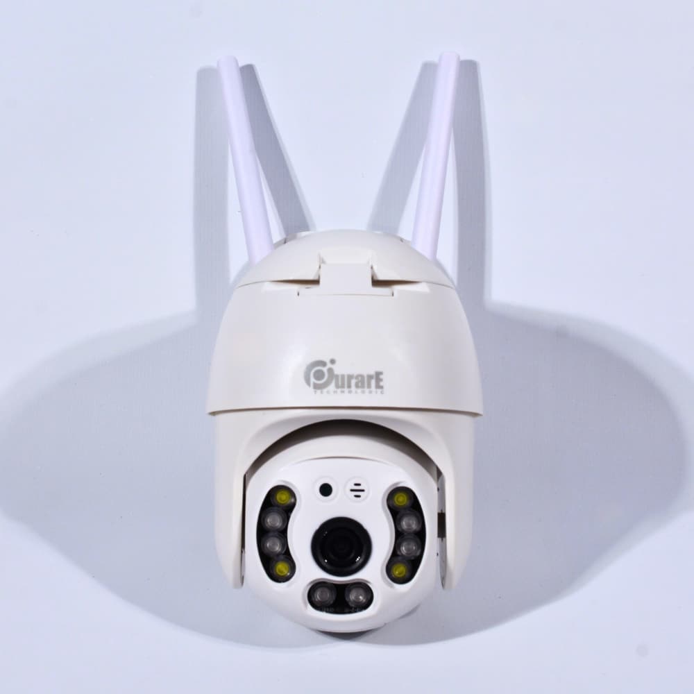 Camara de Seguridad Exterior WiFi Purare Technologic Saturno 2MP Pan Tilt Visión Nocturna Color Audio Bidireccional App YCC365 Plus