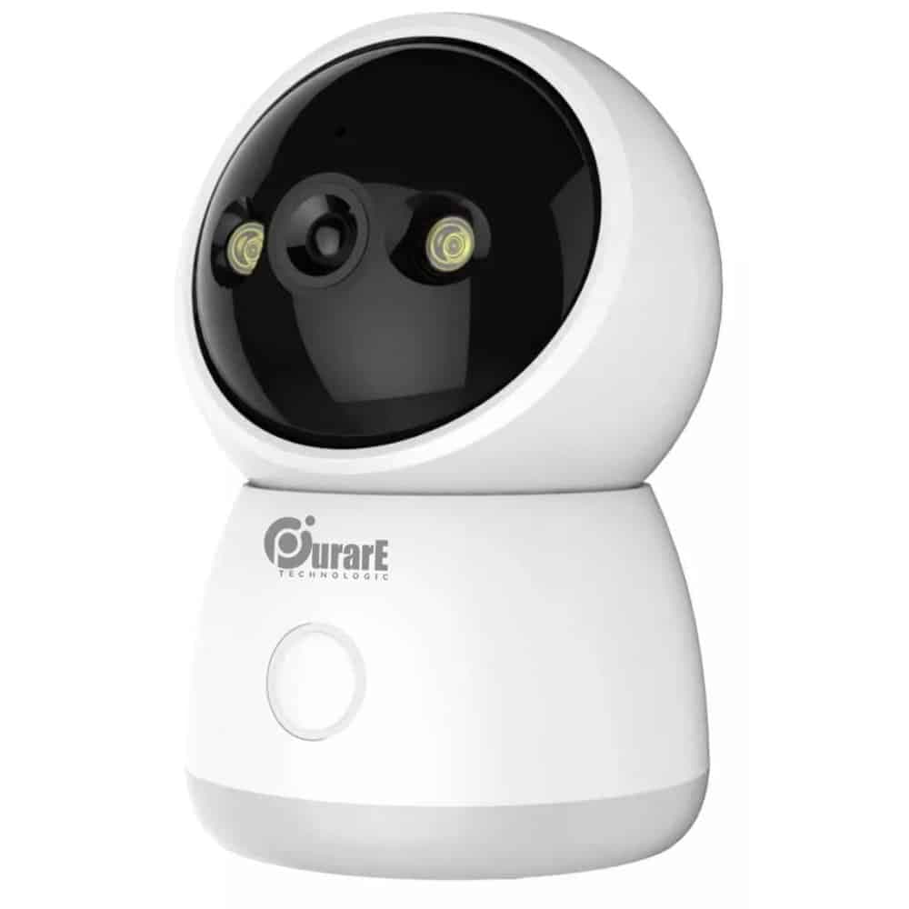 Camara Interior Robotica 360 Con Audio y Microfono Vision Nocturna y Boton de LLamada Purare Technologic Modelo Queen con APP P6slite